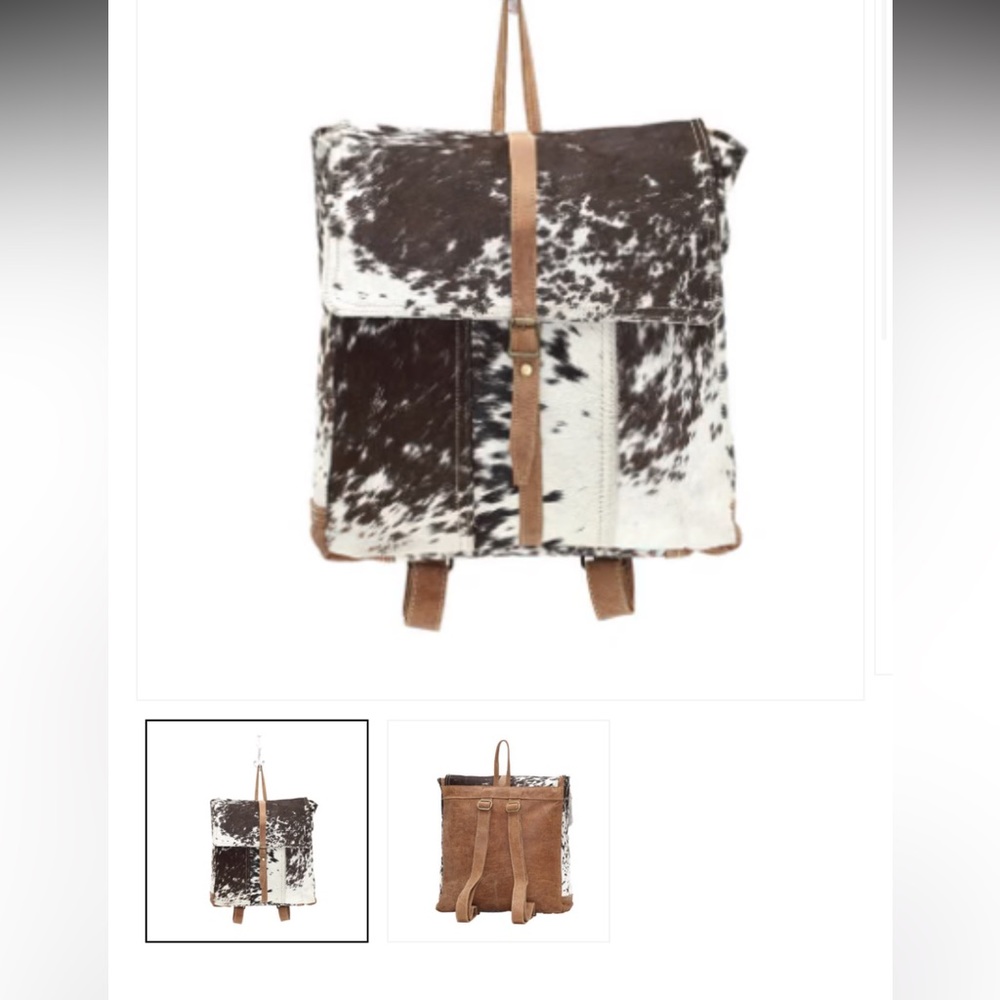 Myra hair on hide backpack